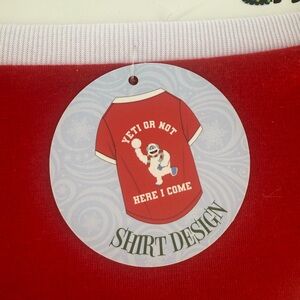 Rudolph Red Nosed Reindeer Yeti or Not Here I Come Pet Dog Shirt Size Medium
